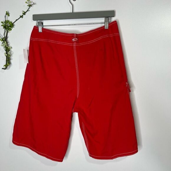 Vans Off The Wall Red Board Shorts Swim Trunks NWT 34 - Picture 6 of 8